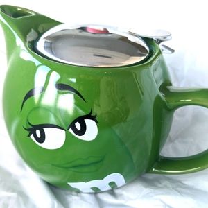 M&M Green Character Tea Pot